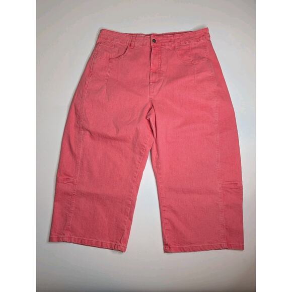 Anthropologie The Kenna Mid-Rise Heritage Petite Barrel Jeans by Pilcro Plus 34P - Picture 4 of 16